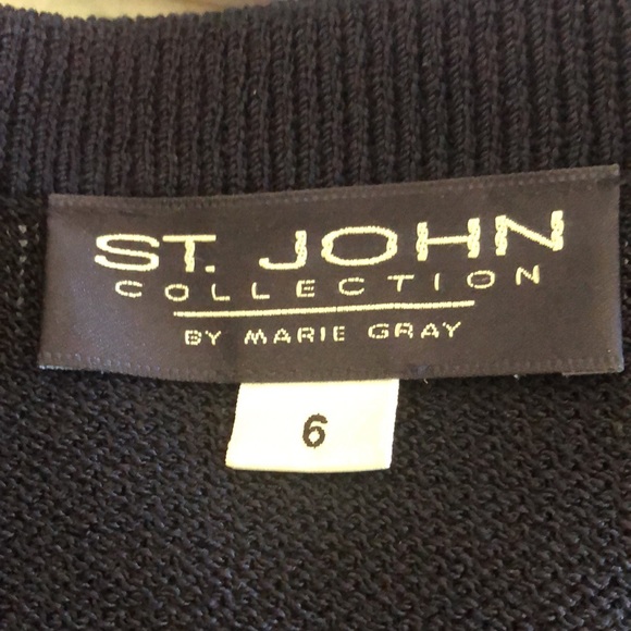 St John Collection Jacket Navy Blue and White - Picture 3 of 4